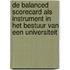 De Balanced Scorecard als instrument in het bestuur van een universiteit