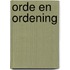 Orde en ordening