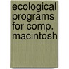 Ecological programs for comp. macintosh by Orloci