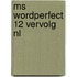 MS Wordperfect 12 Vervolg NL