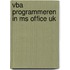 VBA Programmeren in MS Office UK
