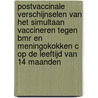 Postvaccinale verschijnselen van het simultaan vaccineren tegen BMR en Meningokokken C op de leeftijd van 14 maanden by L. Moret-Huffmeijer