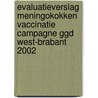 Evaluatieverslag meningokokken vaccinatie campagne GGD West-Brabant 2002 door F. ijpers