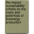 The impact sustainability criteria on the costs and potentials of bioenergy production