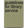 Guidelines for library service door Onbekend