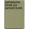 Asthetische inhalt zur semant.funkt. door Schmid