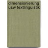 Dimensionierung usw textlinguistik door Hartmann/