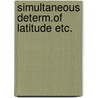 Simultaneous determ.of latitude etc. door Husti