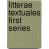 Litterae textuales first series door Gumbert
