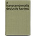 A transcendentalis deductio Kantnal