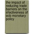 the impact of reducing trade barriers on the efectiveness of ECB monetary policy