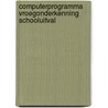 Computerprogramma vroegonderkenning schooluitval door A. Diepenmaat