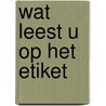 Wat leest u op het etiket door Hamstra