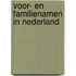 Voor- en familienamen in nederland