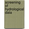 Screening of hydrological data door Dahmen