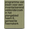 Programma van Eisen voor een inventariserend veldonderzoek in het plangebied Heem 6, Gemeente Heemskerk door C.W. Koot