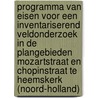 Programma van Eisen voor een inventariserend veldonderzoek in de plangebieden Mozartstraat en Chopinstraat te Heemskerk (Noord-Holland) door S. Lange