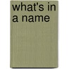 What's in a name door P. van den Tillaart