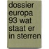 Dossier europa 93 wat staat er in sterren