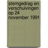 Stemgedrag en verschuivingen op 24 november 1991 door M. Swyngedouw