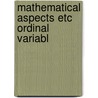Mathematical aspects etc ordinal variabl door Koster