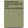 Oefentherapie Cesar bij patienten met urine-incontinentie door M.P. Jans