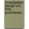 Investigation design crit. limb prostheses by Veen