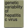 Genetic variability of hepatitis C virus by J. Schinkel
