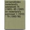 Verzamelindex Nederland's Adelsboek 74 (1983)- 85 (1995) en Nederland's Patriciaat 1 (1910) - 79 (1995/'96) door E.H. Halbertsma