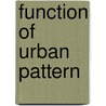 Function of urban pattern door S.A. Read
