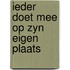 Ieder doet mee op zyn eigen plaats