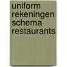 Uniform rekeningen schema restaurants by Unknown