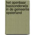 Het openbaar basisonderwijs in de gemeente Opsterland