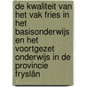 De kwaliteit van het vak Fries in het basisonderwijs en het voortgezet onderwijs in de provincie Fryslân door Inspectie van het Onderwijs