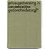 Privacyschending in de geestelijke gezondheidszorg?!