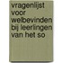 Vragenlijst voor welbevinden bij Leerlingen van het SO