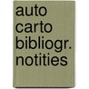 Auto carto bibliogr. notities door Joseph Diemer