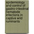 Epidemiology and control of gastro-intestinal nematode infections in captive wild ruminants