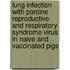 Lung infection with porcine reproductive and respiratory syndrome virus in naive and vaccinated pigs