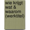 Wie krijgt wat & waarom (werktitel) door H. van de Voorde
