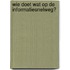 Wie doet wat op de Informatiesnelweg?