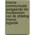 Interne communicatie aangaande het functioneren van de afdeling interne logistiek