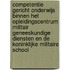 Competentie gericht onderwijs binnen het opleidingscentrum militair geneeskundige diensten en de Koninklijke Militaire School