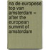Na de Europese top van Amsterdam = After the european summit of Amsterdam