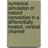 Numerical simulation of naturel convection in a differentially heated, vertical channel