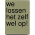 We lossen het zelf wel op!