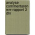 Analyse commentaren wrr-rapport 2 dln