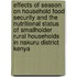 Effects of season on household food security and the nutritional status of smallholder rural households in Nakuru district Kenya
