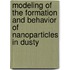 Modeling of the formation and behavior of nanoparticles in dusty