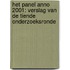 Het panel anno 2001: verslag van de tiende onderzoeksronde